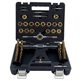 Mibro 301400 60-Piece Tap, Die and Drill SAE Set