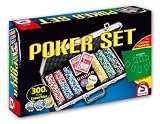 Schmidt Spiele 49016 - Pokerkoffer mit Filzmatte, 300 Laserchips, 11,5 gramm