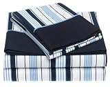 Tommy Hilfiger Captiva Awning Stripe 250-Thread-Count Fitted Sheet