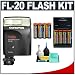 Olympus FL-20 Dedicated Flash + 8 Batteries & Charger Kit for E-3, Evolt E-500, E-510 & E-410 Digital SLR Cameras