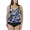 Merona&reg; Plus Riviera Print Tankini - Blue/Foil