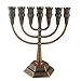 Jerusalem Bronze Seven Branch Temple Menorah Height: 5.3