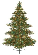 GKI Bethlehem Lighting Layered Balsam 9-Foot Christmas Tree Prelit with Multi-Colored Lights