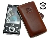 Suncase Ledertasche f&uuml;r Sony Ericsson W995 braun