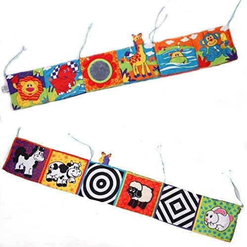 Askformore Baby Infant Kid High-contrast Puzzle Zoo Cloth Book Crib Gallery Toy Development