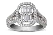 14K White Gold Diamond Ring - 1.25 Ct.