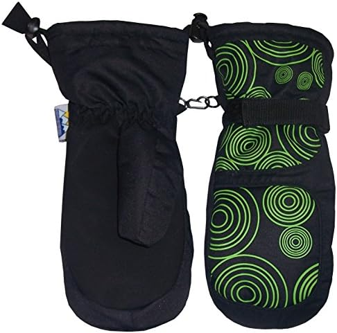 N'Ice Caps Girls Thinsulate and Waterproof Circle Scroll Print Snow Mittens