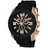 Mens Commander Chronograph Black Dial Black Rubber