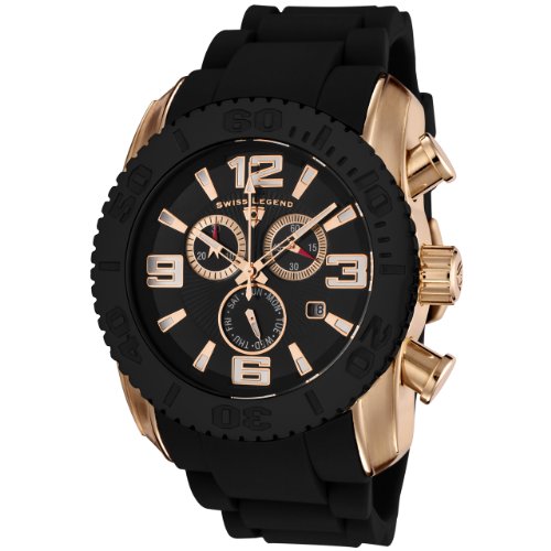 Men's Commander Chronograph Black Dial Black Rubber