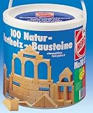 Toys : 100 pc Wooden Blocks Set - Natural