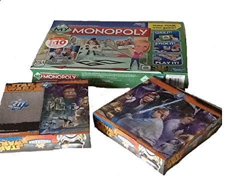 Monopoly Family Game Set with Disney Princess Boxed Puzzles 3 Counts