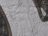 Black Splotches Painted on Unrefined Gray Surface of Concrete Wall Photographic Poster Print, 16x12