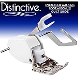 Distinctive Premium Even Feed Walking Sewing Machine Presser Foot with BONUS! Quilt Guide