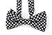 TopTie Unisex Fashion Black With White Polka Dots Bow tie