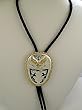 German Silver & Abalone Eagle Bolo Tie