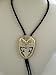 German Silver & Abalone Eagle Bolo Tie