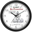 Habit 1 - Proactive Man (English Text) - Wall Clock from THE 7 HABITS - CLOCK COLLECTION by WatchBuddy Timepieces (Hunter Green Frame)