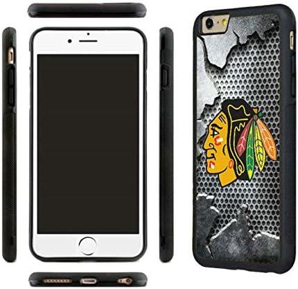 Designer iPhone 6s Plus/iPhone 6 Plus Hard TPU Case shell Cover for Chicago Blackhawks fan-with Tempered Glass Screen Protector
