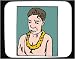 Decorated Mouse Pad with Australia, man, necklace, Tasmania, ethnic, tribal