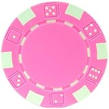 100 Striped Dice Chips - Pink