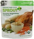 Sprout Organic Baby Food, Stage-3, Creamy  Vegetables With Chicken, 5.5-Ounce (Pack of 12)