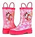 Disney Kids Girls' Princess Character Printed Waterproof Easy-On Rubber Rain Boots (Toddler/Little Kids)