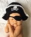 Newborn Baby Girl/Boy Crochet Knit Costume Photo Photography Prop Hats Outfits (Pirate Hat)