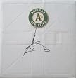 Oakland Athletics Hiroyuki Nakajima Autographed A's Full Size Logo Base, Proof Photo