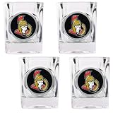 NHL Ottawa Senators Four Piece Square Shot Glass Set
