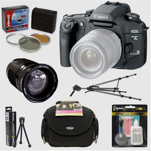 Canon EOS Digital Rebel XT SLR Camera   Cosina 28 210mm IF f 4.2 6.5 Lens   Professional Accessory Kit