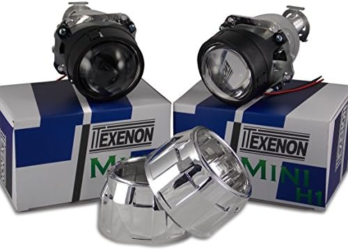 Bi-Xenon HID Mini H1 5.0 Projectors (Pair) With Mini Gatling Shrouds