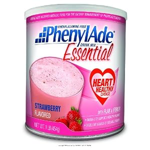 PhenylAde Essential Drink Mix, Phenylade Strawberry 1Lb, (1 EACH)