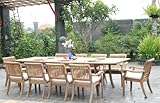 New 11 Pc Luxurious Grade-A Teak Dining Set - Large 117