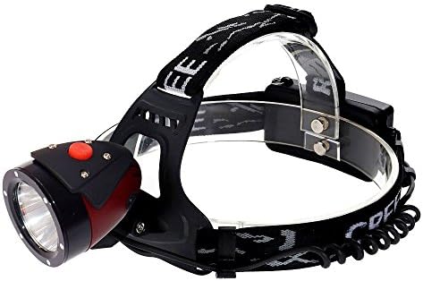FirstRank 1800 Lumens Rechargeable Waterproof Dimming Cree XM-L T6 LED 4 Modes Cycling Outlight Headlight Headlamp Sets (Red 210-R3,with 2x18650 Batteries and AC/Car/USB Charger)