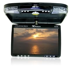 XO Vision GX2148 9-Inch Wide Screen Overhead Monitor with Built-in DVD Player, USB and SD Card Inputs, and FM Transmitter