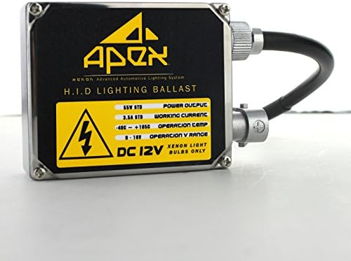 55W Apex H4 ( 9003 / HB2 ) Low / High Halogen (Low-Beam Xenon/ High-Beam Halogen) Xenon Hid Conversion Kit ( 6k 6000k Diamond White )" All Bulb Sizes and Colors " with Premium 55 Watt Digital Ballasts Hids kits