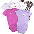 Carter's 5PK Girls Floral & Polka Dot Bodysuits PURPLE 6 Mo