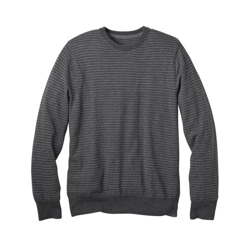 Eddie Bauer Mens Skyline Striped Crewneck Sweater, Dark Smoke XL Eddie Bauer Mens Skyline Striped Crewneck Sweater, Dark Smoke XL