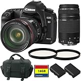 Canon EOS 5D Mark II 21.1MP Full Frame CMOS Digital SLR Camera with EF 24-105mm f/4 L IS USM Lens + Canon EF 75-300mm f/4-5.6 III Telephoto Zoom Lens + Multicoated UV Filter (2Pcs) + Canon LP-E6 Equivalent Replacement Battery (2Pcs) + 16GB Compact Flash Memory + Camera Case Kit Canon EOS 5D Mark II 21.1MP Full Frame CMOS Digital SLR Camera with EF 24-105mm f/4 L IS USM Lens + Canon EF 75-300mm f/4-5.6 III Telephoto Zoom Lens + Multicoated UV Filter (2Pcs) + Canon LP-E6 Equivalent Replacement Battery (2Pcs) + 16GB Compact Flash Memory + Camera Case Kit