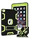 iPad Air 2 Case,iPad 6 Case,TIANLI(TM) ArmorBox [Three Layer] Convertible [Heavy Duty] Rugged Hybrid Protective with Kickstand Case for iPad Air 2,Black/Lemony Yellow