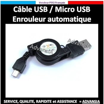 Cable usb vers micro usb avec enrouleur [Appareils électroniques]