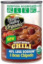 Health Valley Organic Chili Three Bean Chipotle, 15 Ounce Cans (Pack of 12)