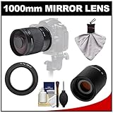 Samyang 500mm f/8.0 Mirror Lens with 2x Teleconverter (=1000mm) for Panasonic / Olympus E-5, E-30, Evolt E-420, E-520, E-620 Digital SLR Cameras