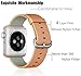 MXY Apple Watch Band, 2016 Fine Woven Nylon Strap Replacement Wrist Classic Bracelet (38MM- Gold/Red)