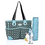 【ベビーアムール】Bebamour マザーズバッグ おしゃれ 高品質 おむつ替えシート付き トートバッグ (グレーン)