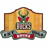 NBA Milwaukee Bucks 11-by-17 inch Established Wood Sign
