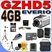 JVC Everio GZ-HD5 60GB Hard Drive HDD 3CCD Camcorder with 10x Optical Zoom PLUS 4GB MicroSD Memory Card - Extra Rechargeable Battery - Rapid External Charger - 3 Piece Filter Kit - Full Size Tripod - GZHD5 BigVALUEInc Accessory Saver Bundle + MORE