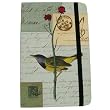 Ephemera and Birds and nests Fauna Cavallini hardbound notebook with elastic