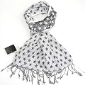 Fashion Star Scarf for Men and Women - Reversible cotton scarf - White, Khaki, Grey, Purple and Pink