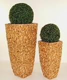 Produkt-Bild: Blumenk&uuml;bel Pflanzk&uuml;bel Pflanzgef&auml;&szlig;e &Uuml;bert&ouml;pfe Blument&ouml;pfe a.Wasserhyazinthe " New Cubic Design",80/60 Natur